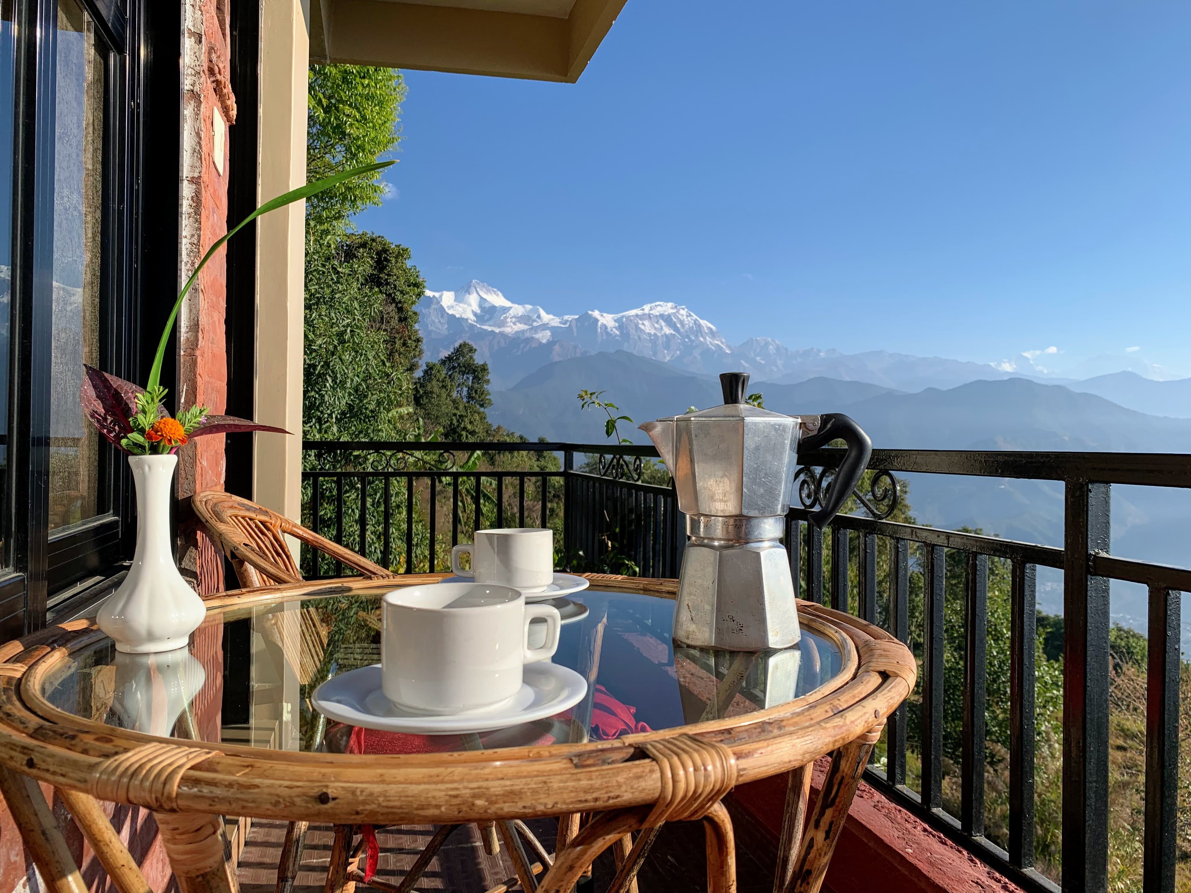 coffee in balcony